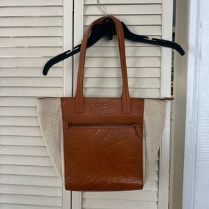 Tommy Bahama Brown and Tan Tote Bag